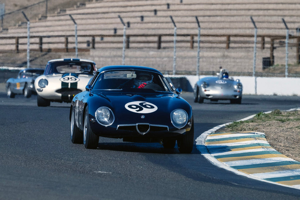 <p>David Perkins - 1965 Alfa Romeo GTZ at the 2023 Velocity Invitational run at Sonoma Raceway</p>