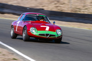 <p>Marnix Dillenius - 1964 Alfa Romeo GTZ at the 2023 Velocity Invitational run at Sonoma Raceway</p>