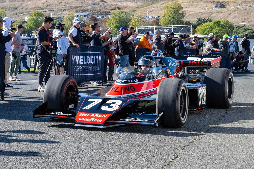 <p>Sam Every - McLaren M16C at the 2023 Velocity Invitational run at Sonoma Raceway</p>